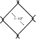 1 1/2 inch chain link mesh diagram